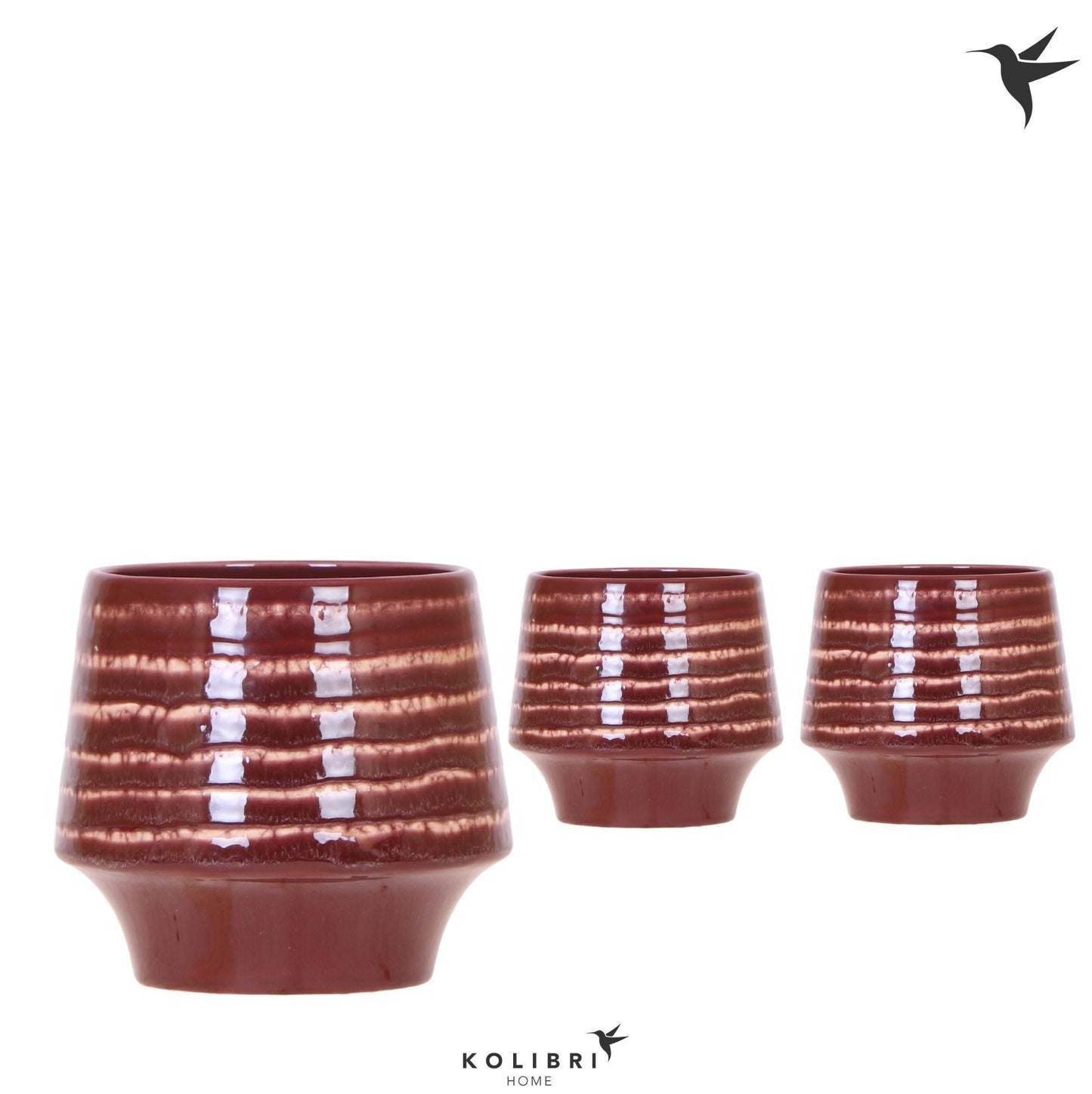 Kolibri Home Moonstone pot red 13cm 12cm Pot