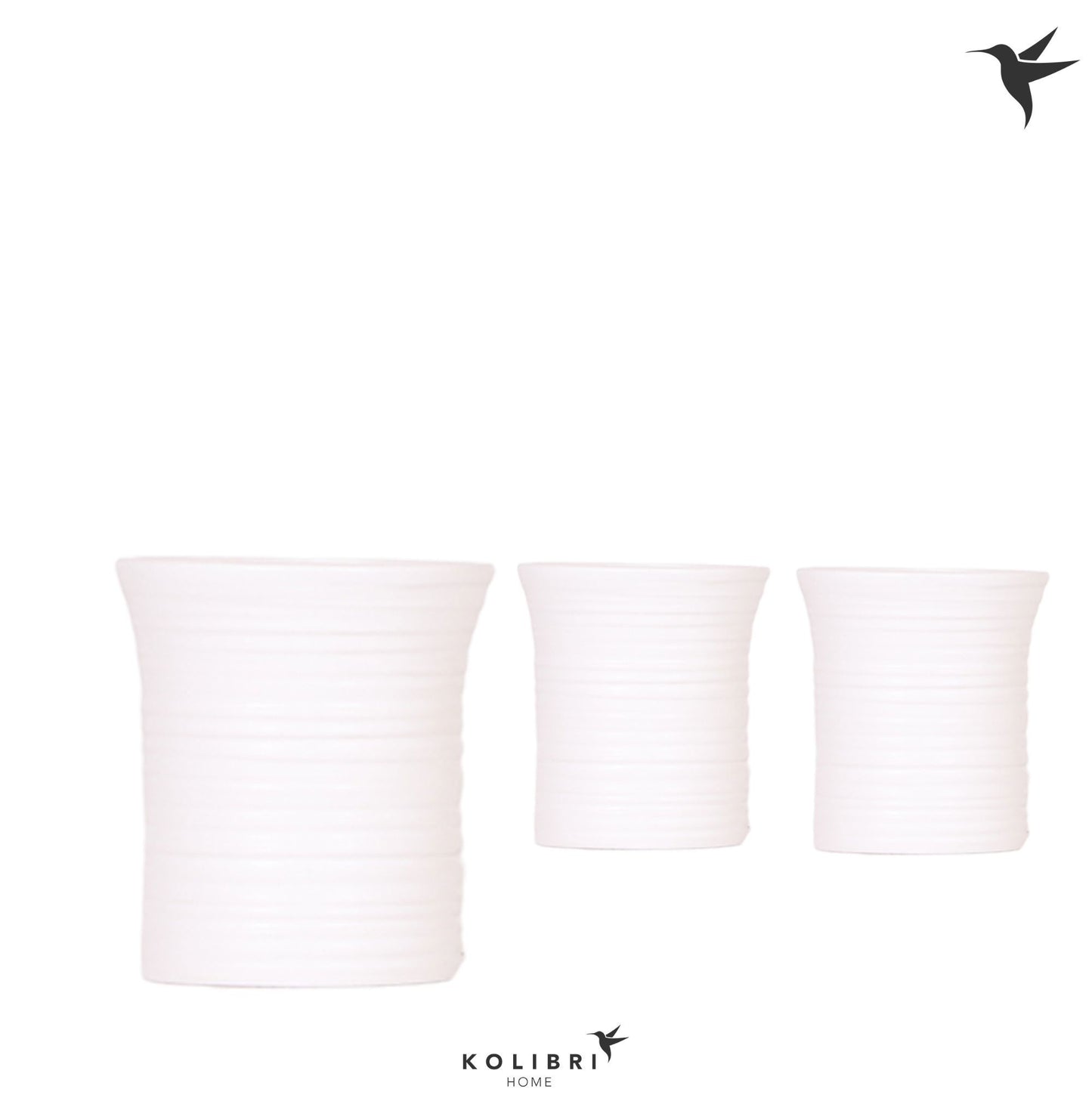 Furrow pot white 14cm 12cm Pot