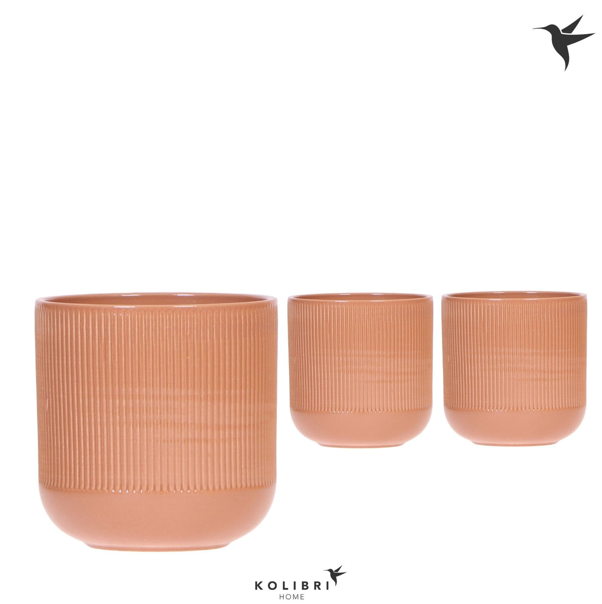 Kolibri Home Flare pot cognac 13cm 12cm Pot