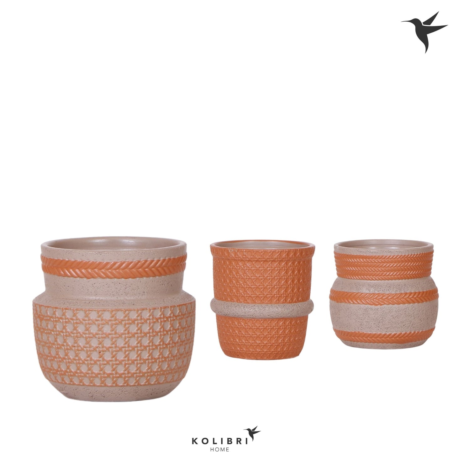 OK Plant Kolibri Home Ethnic pot terracotta mix Pack of 6