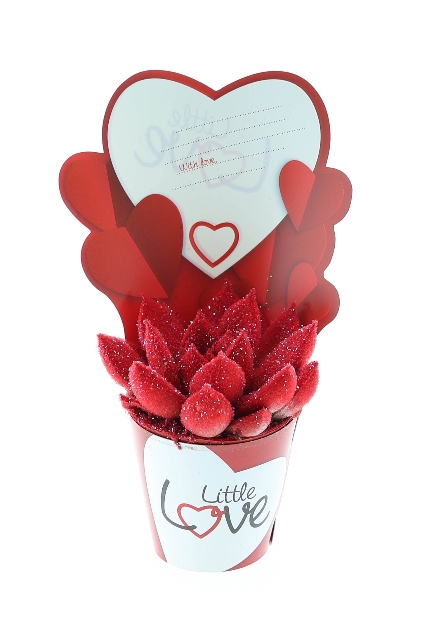 Potcover little love miranda velvet + glitter 8cm 505cm Pot