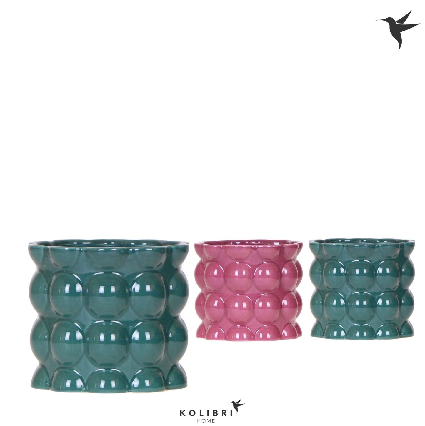 Kolibri Home Cotton pot green mix 12cm 12cm Pot