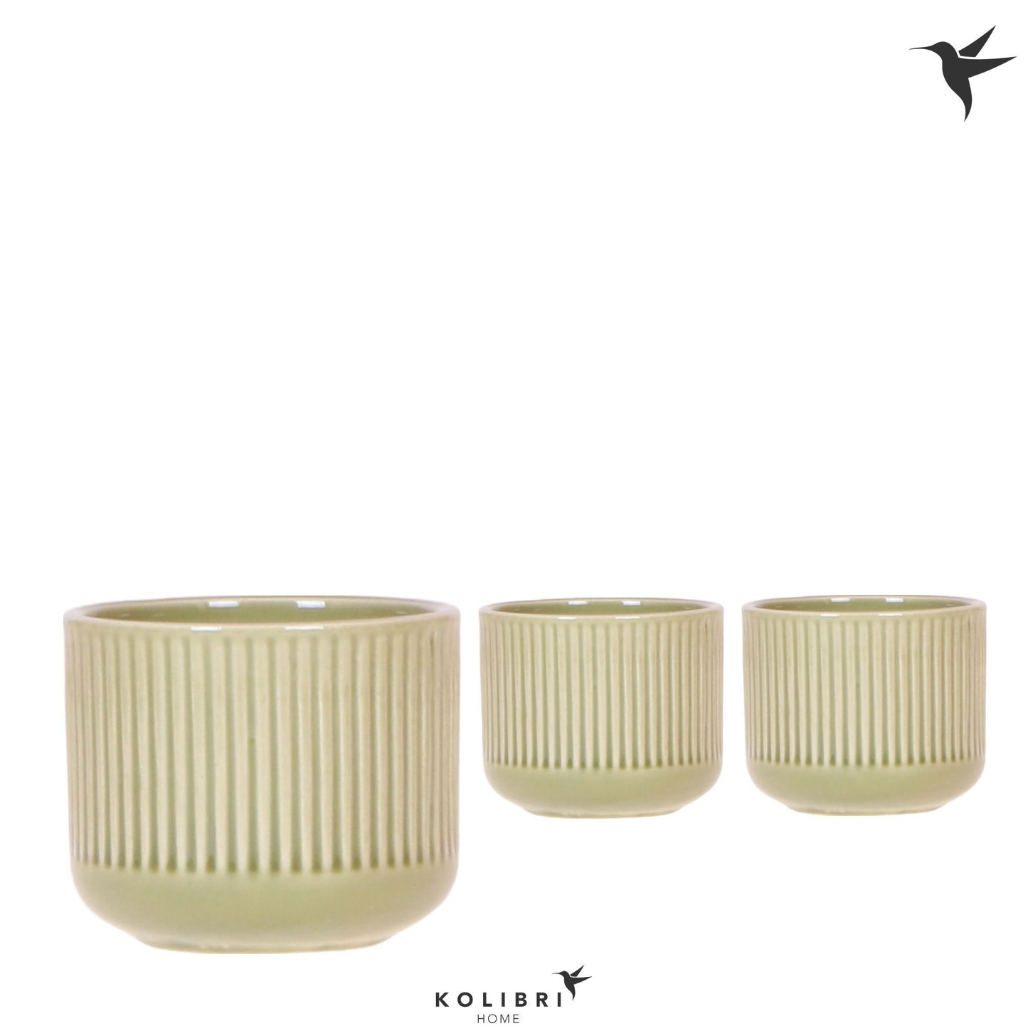 Kolibri Home Flare pot green 6cm 6cm Pot