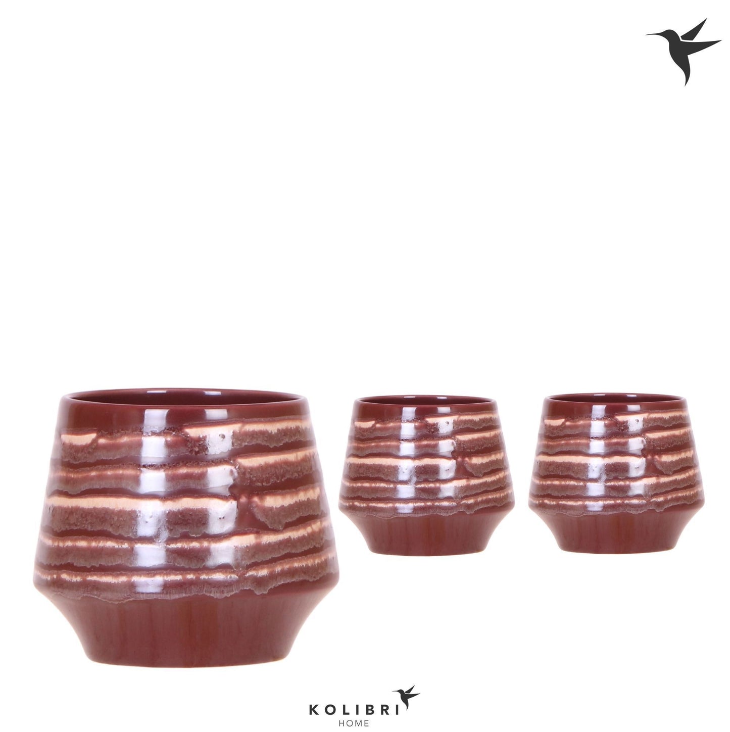 Kolibri Home Moonstone pot red 11cm 9cm Pot
