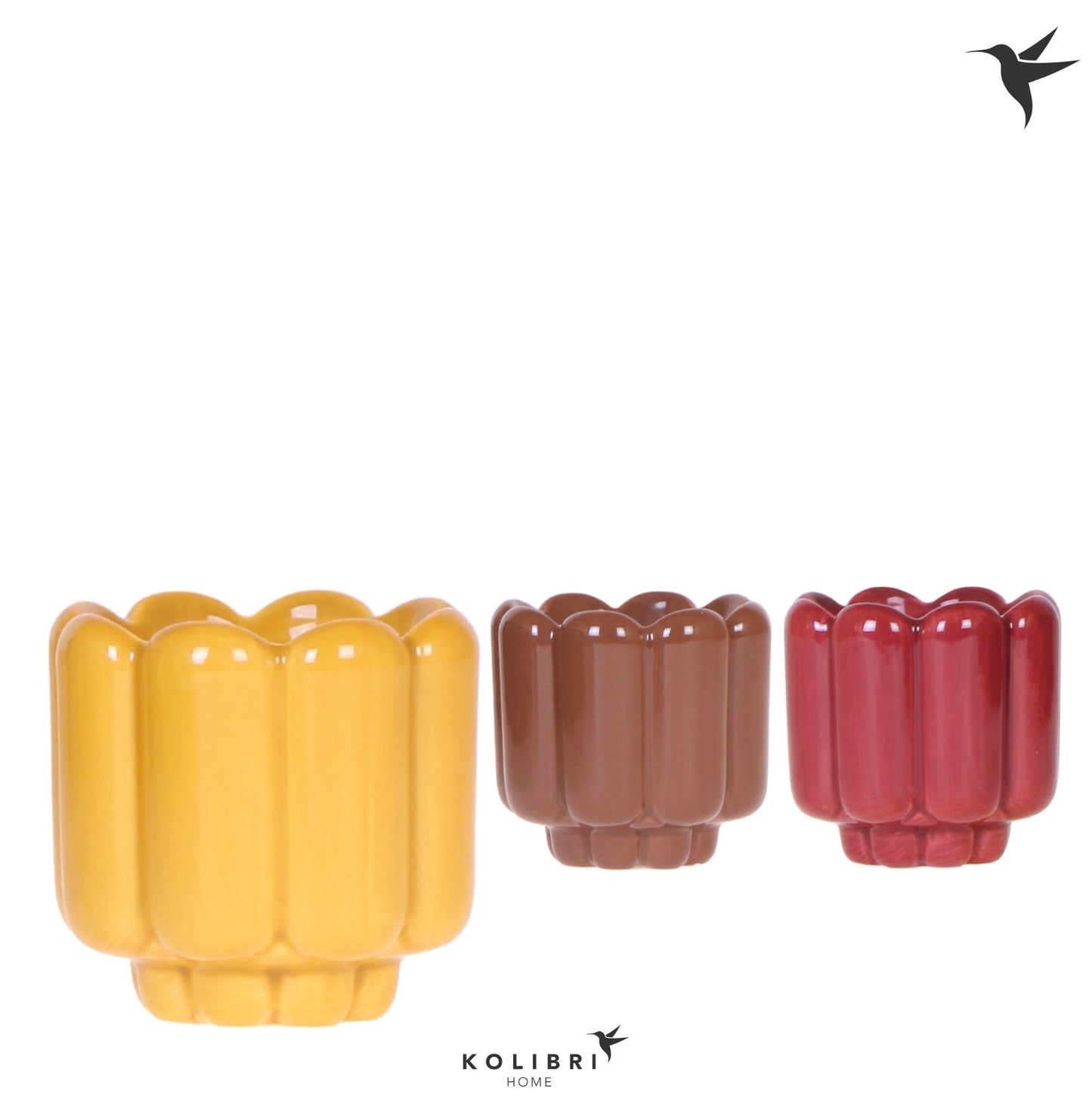 Kolibri Home Retro pot yellow mix 7cm 6cm Pot