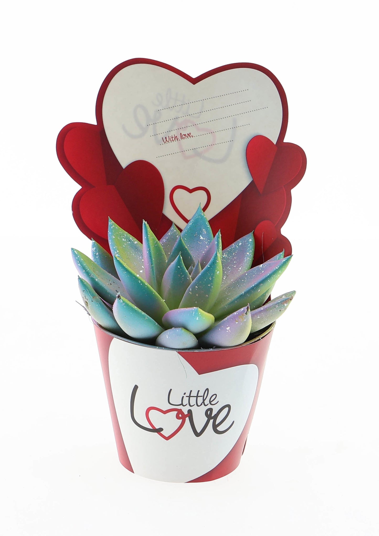 Potcover little love multi glitter mix 10cm Special Pot (508)