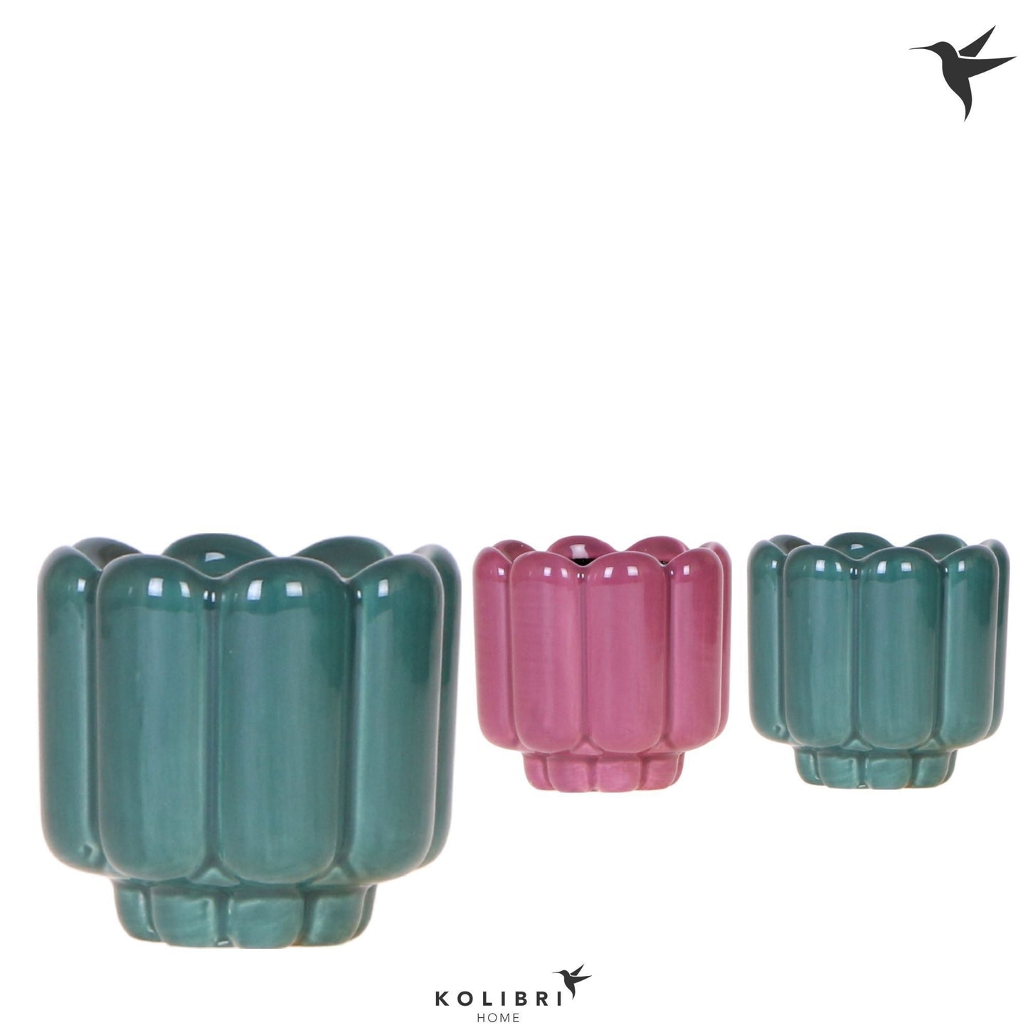 OK Plant Kolibri Home Retro pot green mix Pack of 12