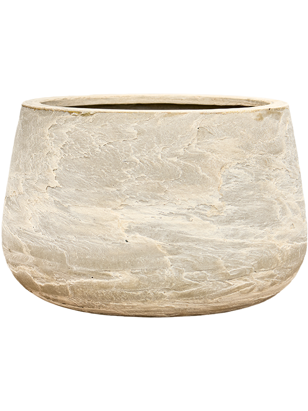 Baq Algar Plant Pot 24cm Height 27cm Dia Darcy Low White