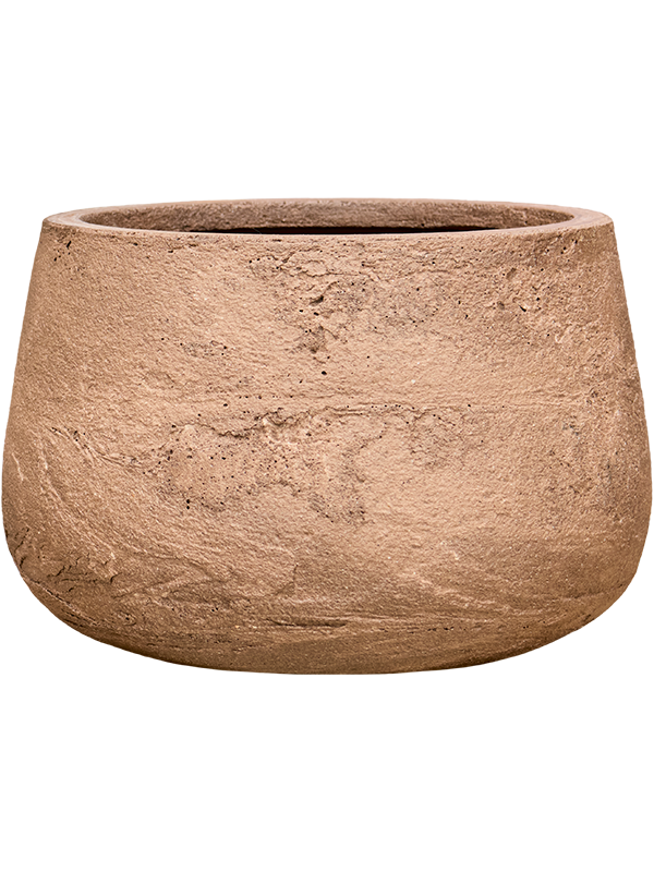 Baq Algar Plant Pot 24cm Height 27cm Dia Darcy Low Brown