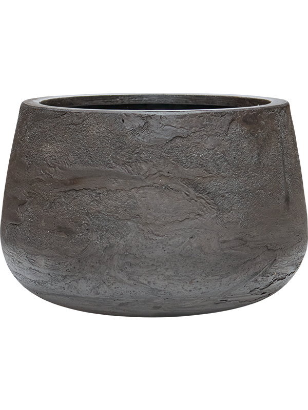 Baq Algar Plant Pot 24cm Height 27cm Dia Darcy Low Grey