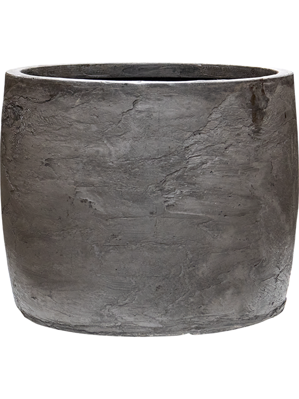 Baq Algar Plant Pot 33cm Height 34cm Dia Barrel Grey