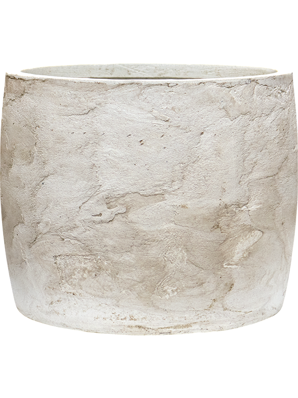Baq Algar Plant Pot 33cm Height 34cm Dia Barrel White