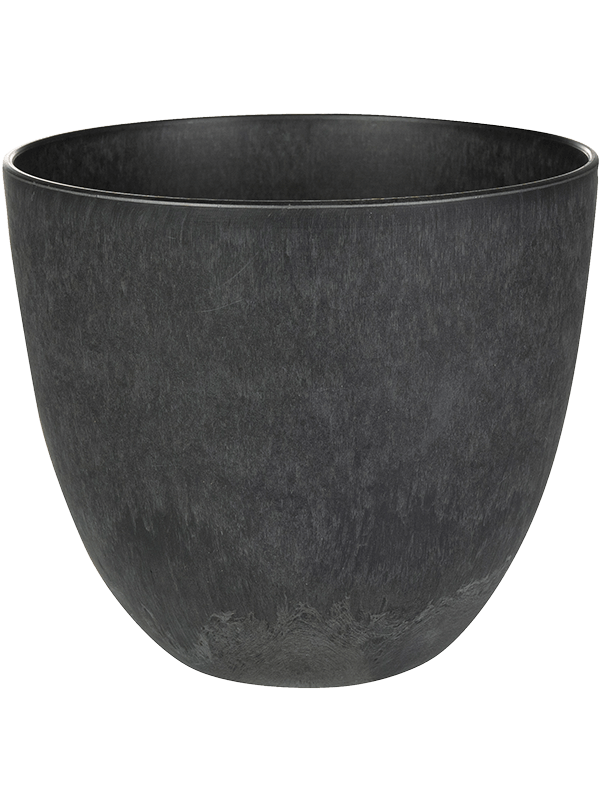 Artstone Plant Pot 15cm Height 16cm Dia Bola Pot Black
