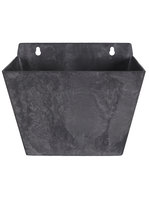 Artstone Plant Pot 18cm Height 14cm Dia Ella Wall Hanger Black