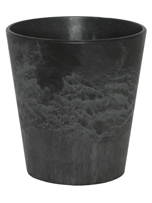 Artstone Plant Pot 14cm Height 12cm Dia Claire Pot Black
