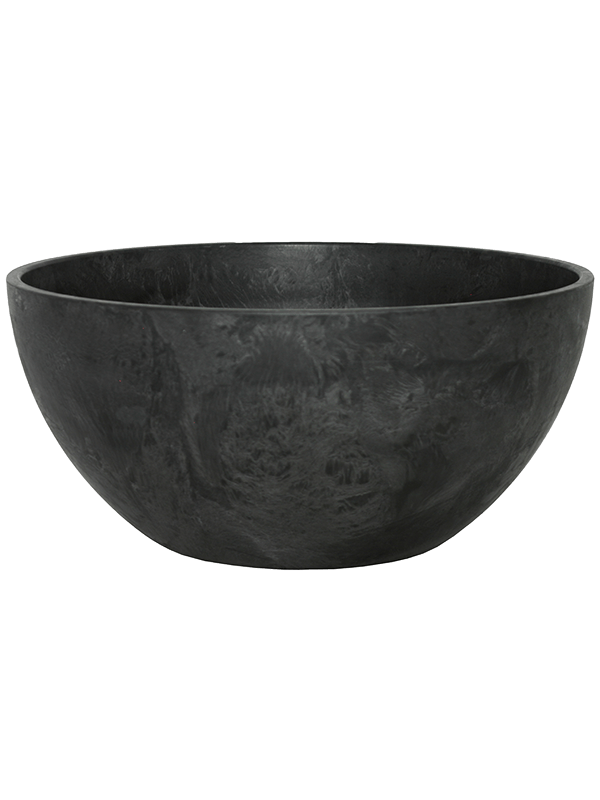 Artstone Plant Pot 15cm Height 29cm Dia Fiona Bowl Black