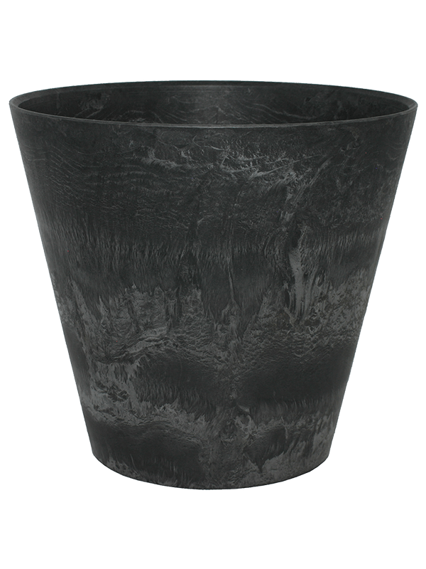 Artstone Plant Pot 15cm Height 15cm Dia Claire Pot Black