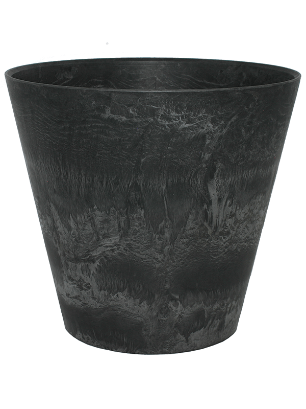 Artstone Plant Pot 29cm Height 32cm Dia Claire Pot Black