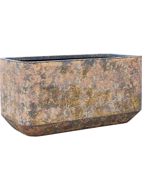 Baq Atlas Plant Pot 50cm Height 42cm Dia Rounded Rectangle Brown