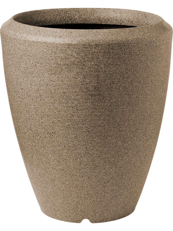 Capi Arc Granite Plant Pot 110cm Height 80cm Dia Vase Elegant Warm Taupe