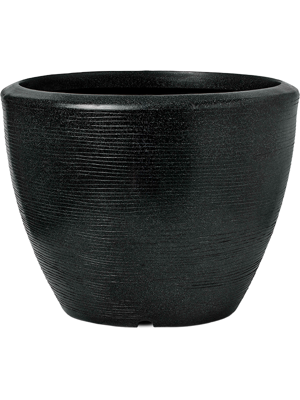 Capi Arc Granite Plant Pot 48cm Height 52cm Dia Planter Ball Black