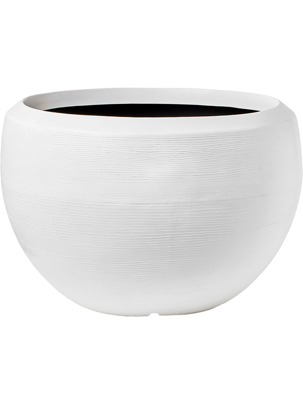 Capi Arc Granite Plant Pot 45cm Height 55cm Dia Vase Ball White