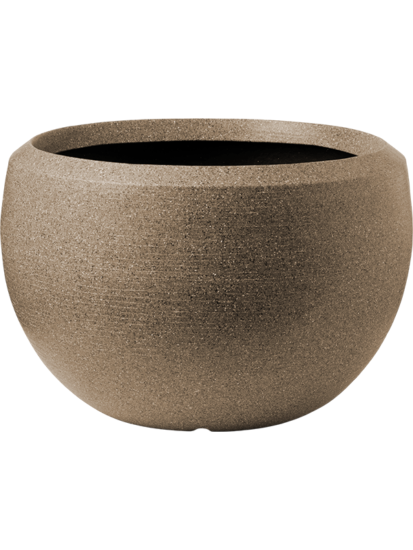Capi Arc Granite Plant Pot 120cm Height 147cm Dia Vase Ball Warm Taupe
