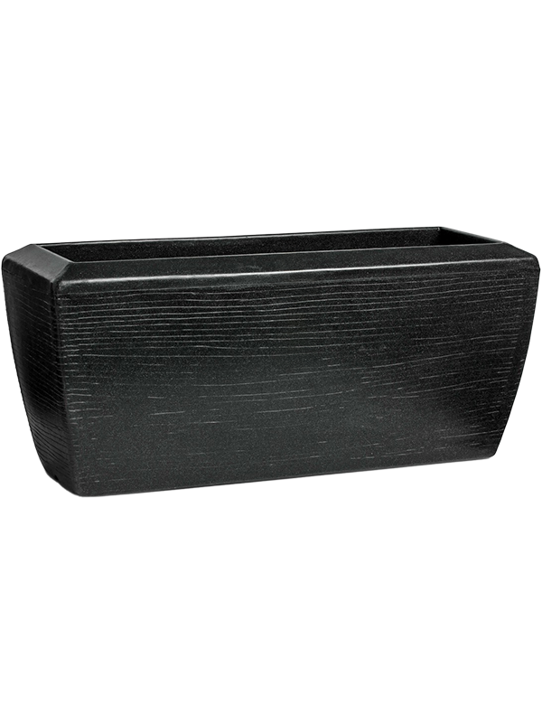 Capi Arc Granite Plant Pot 40cm Height 18cm Dia Planter Rectangle Black