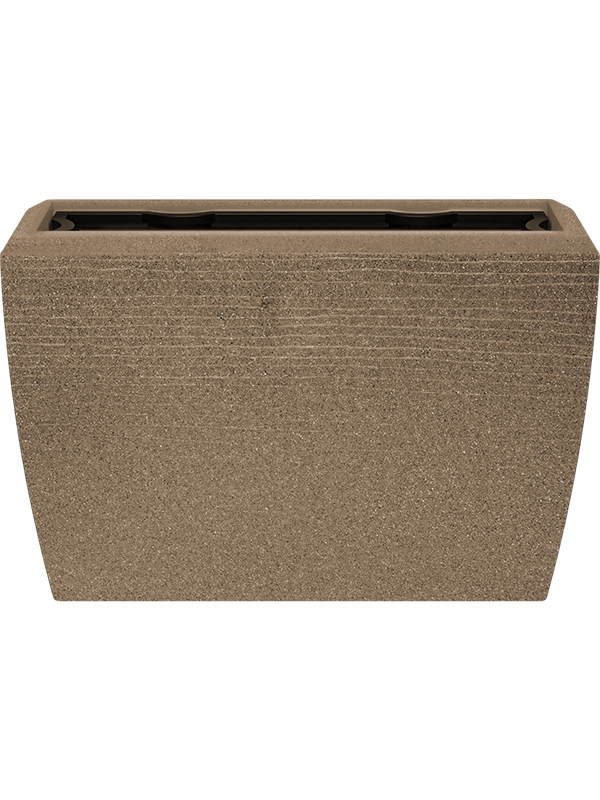 Capi Arc Granite Plant Pot 60cm Height 18cm Dia Planter Rectangle Warm Taupe