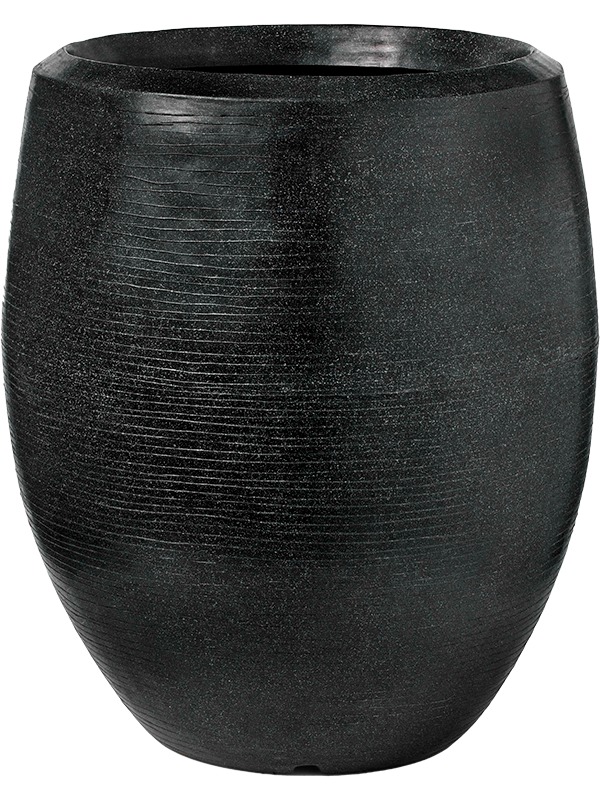 Capi Arc Granite Plant Pot 100cm Height 64cm Dia Vase Elegant Deluxe Black