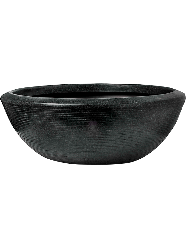 Capi Arc Granite Plant Pot 46cm Height 108cm Dia Bowl Low Black