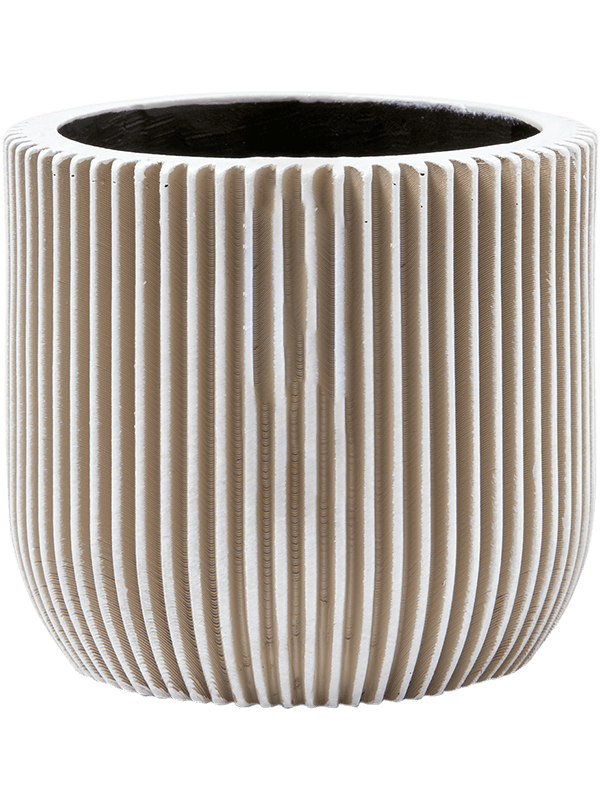 Capi Nature Groove Plant Pot 8cm Height 7cm Dia Planter Ball Ivory