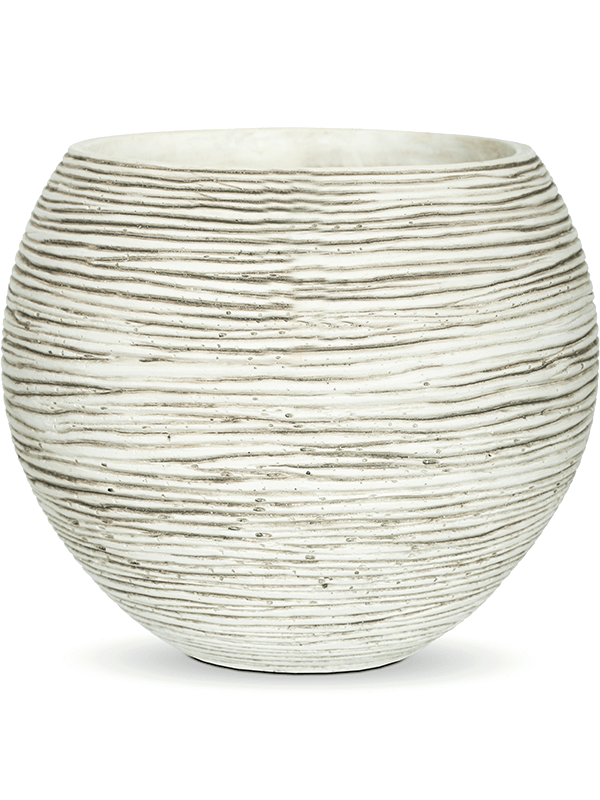 Capi Nature Rib Plant Pot 15cm Height 11cm Dia Vase Ball Ivory