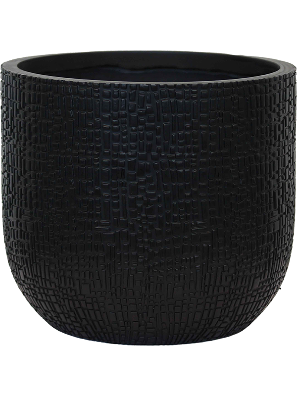 Capi Nature Skin Plant Pot 13cm Height 12cm Dia Planter Ball Black