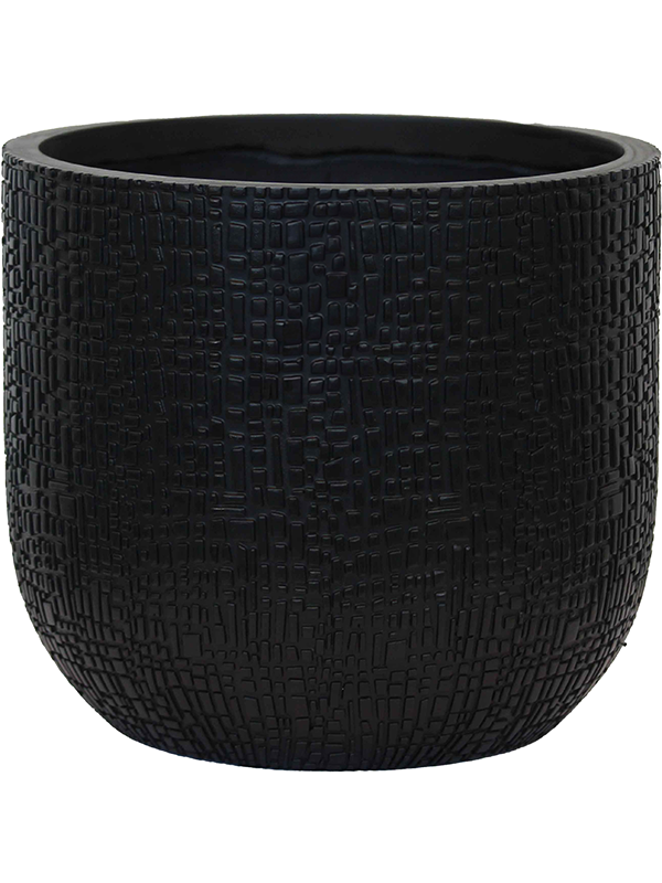 Capi Nature Skin Plant Pot 21cm Height 21cm Dia Planter Ball Black