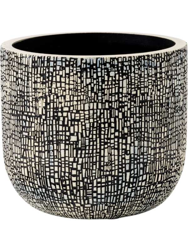 Capi Nature Skin Plant Pot 8cm Height 7cm Dia Planter Ball Black Beige