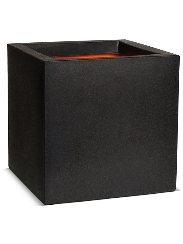 Capi Urban Smooth NL Plant Pot 40cm Height 33cm Dia Pot Square Black
