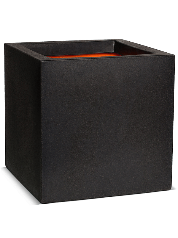 Capi Urban Smooth NL Plant Pot 50cm Height 42cm Dia Pot Square Black