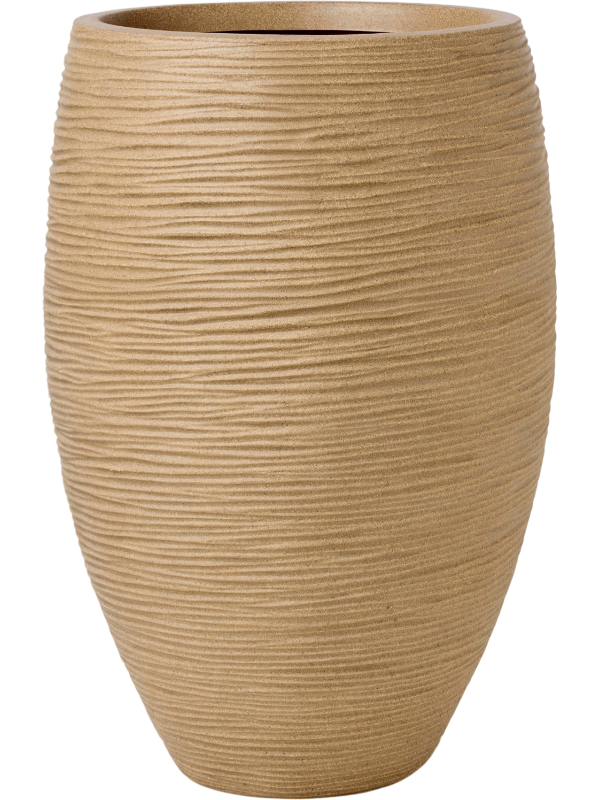 Capi Nature Rib NL Plant Pot 58cm Height 29cm Dia Vase Elegant Deluxe Beige