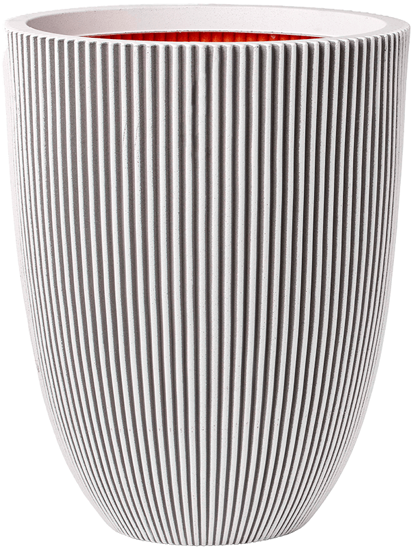 Capi Nature Groove NL Plant Pot 58cm Height 40cm Dia Vase Elegant Low Ivory