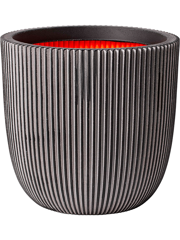 Capi Nature Groove NL Plant Pot 52cm Height 48cm Dia Planter Ball Anthracite