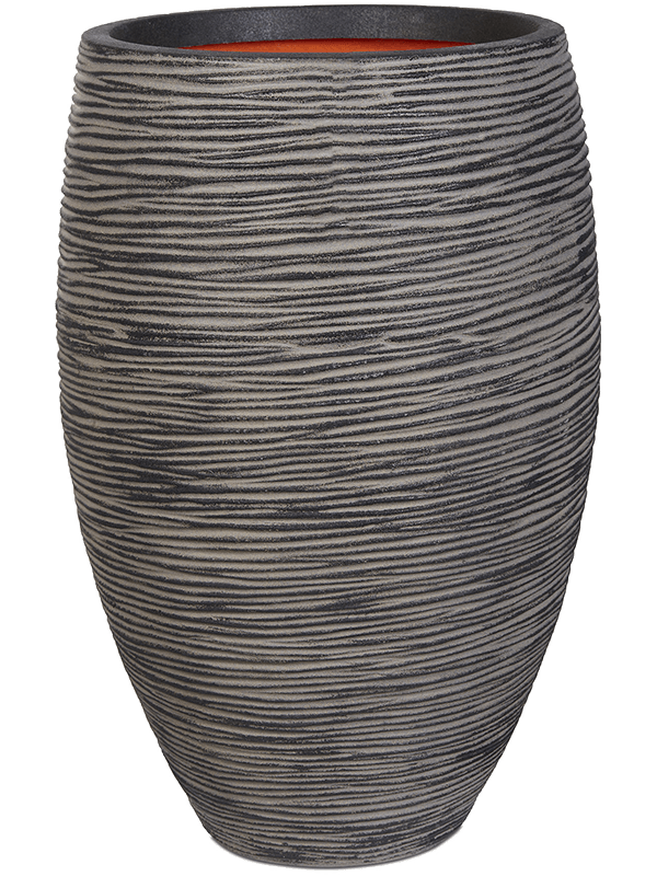 Capi Nature Rib NL Plant Pot 72cm Height 34cm Dia Vase Elegant Deluxe Anthracite