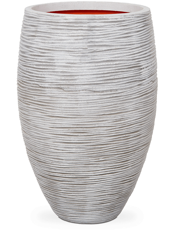 Capi Nature Rib NL Plant Pot 72cm Height 34cm Dia Vase Elegance Deluxe Ivory