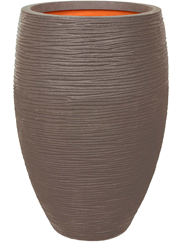 Capi Nature Rib NL Plant Pot 58cm Height 29cm Dia Vase Elegant Deluxe Warm Taupe