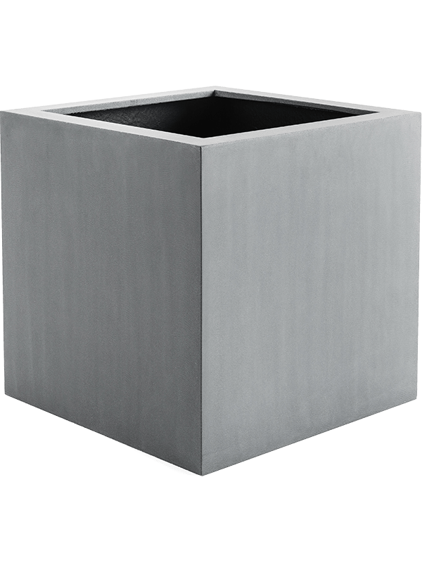 Argento Plant Pot 60cm Height 50cm Dia Cube Natural Grey