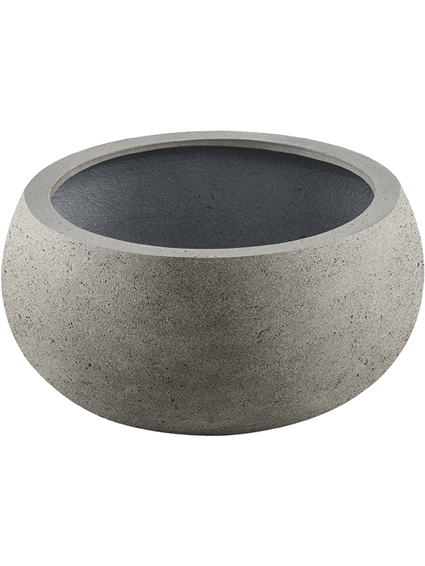 Grigio Plant Pot 13cm Height 21cm Dia Low Balloon 26 Natural Concrete