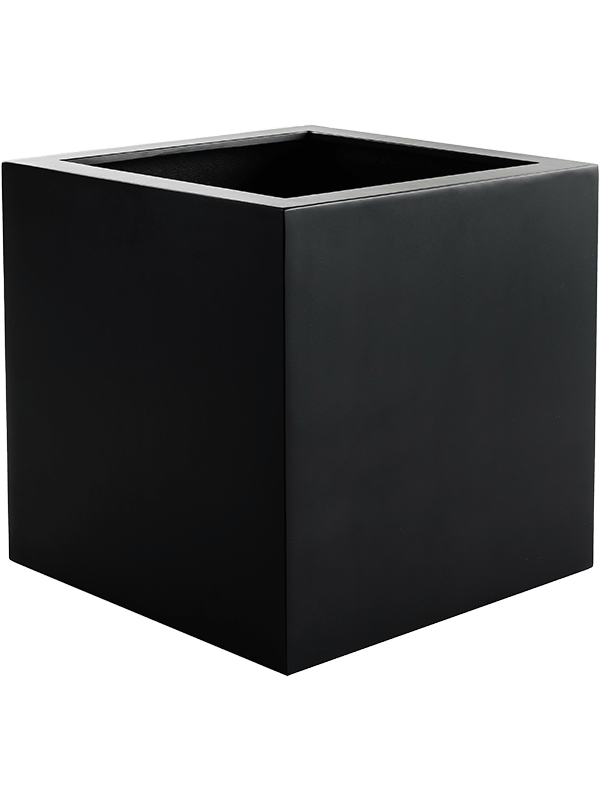 Argento Plant Pot 40cm Height 32cm Dia Cube Black