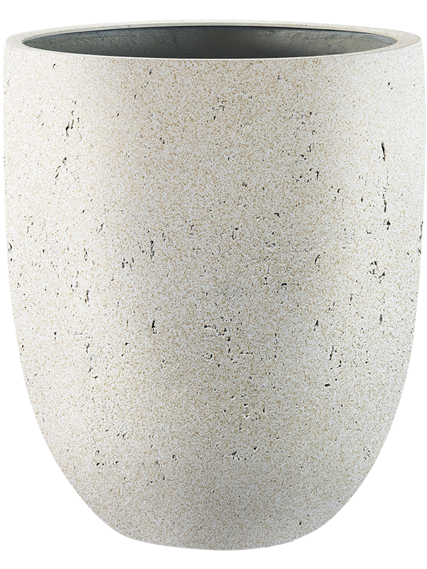Grigio Plant Pot 103cm Height 84cm Dia Tall Egg Pot Antique White