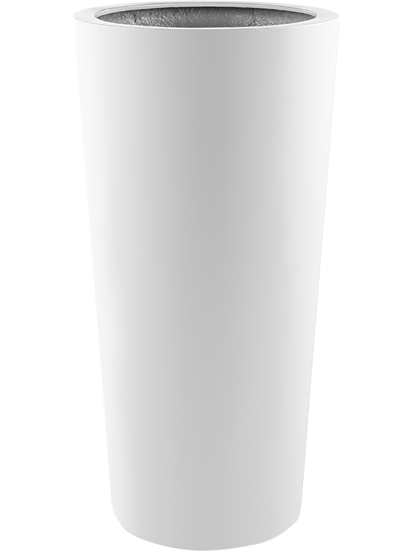 Argento Plant Pot 90cm Height 39cm Dia Vase Matt White