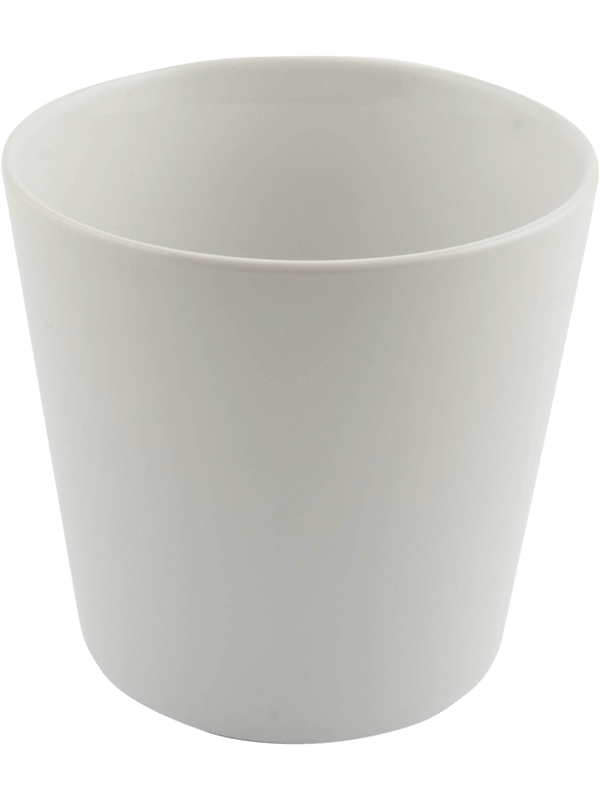 Basic Plant Pot 7cm Height 6cm Dia Round Minipot White
